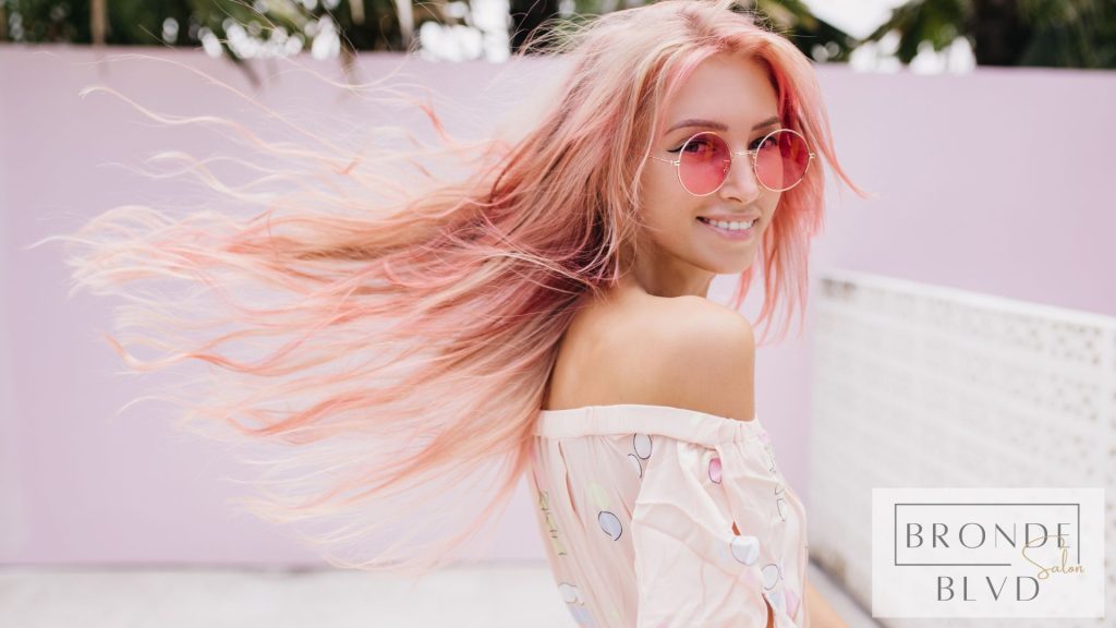 Breast Cancer Awareness Pink Hair Don't Care